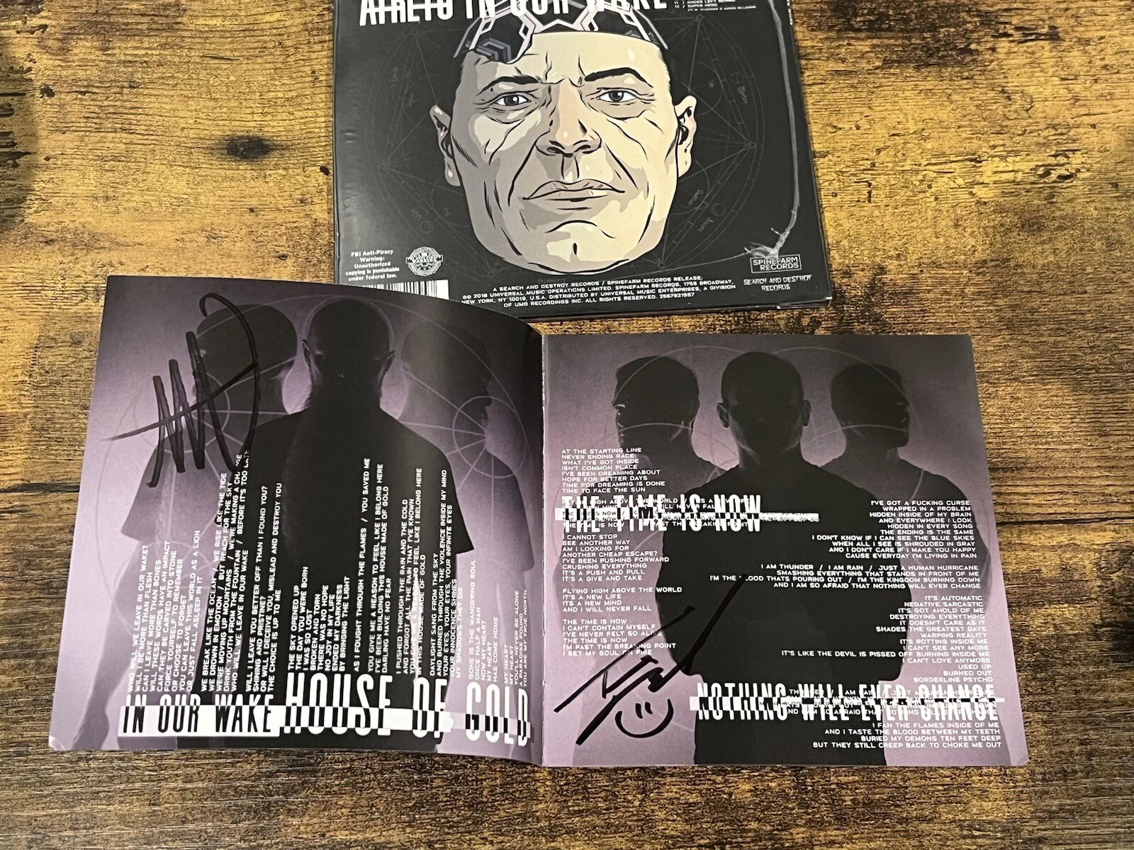 ATREYU IN OUR WAKE SIGNED CD ALL 5 MEMBERS AUTO RARE AUTOGRAPHED METALCORE, изображение 2