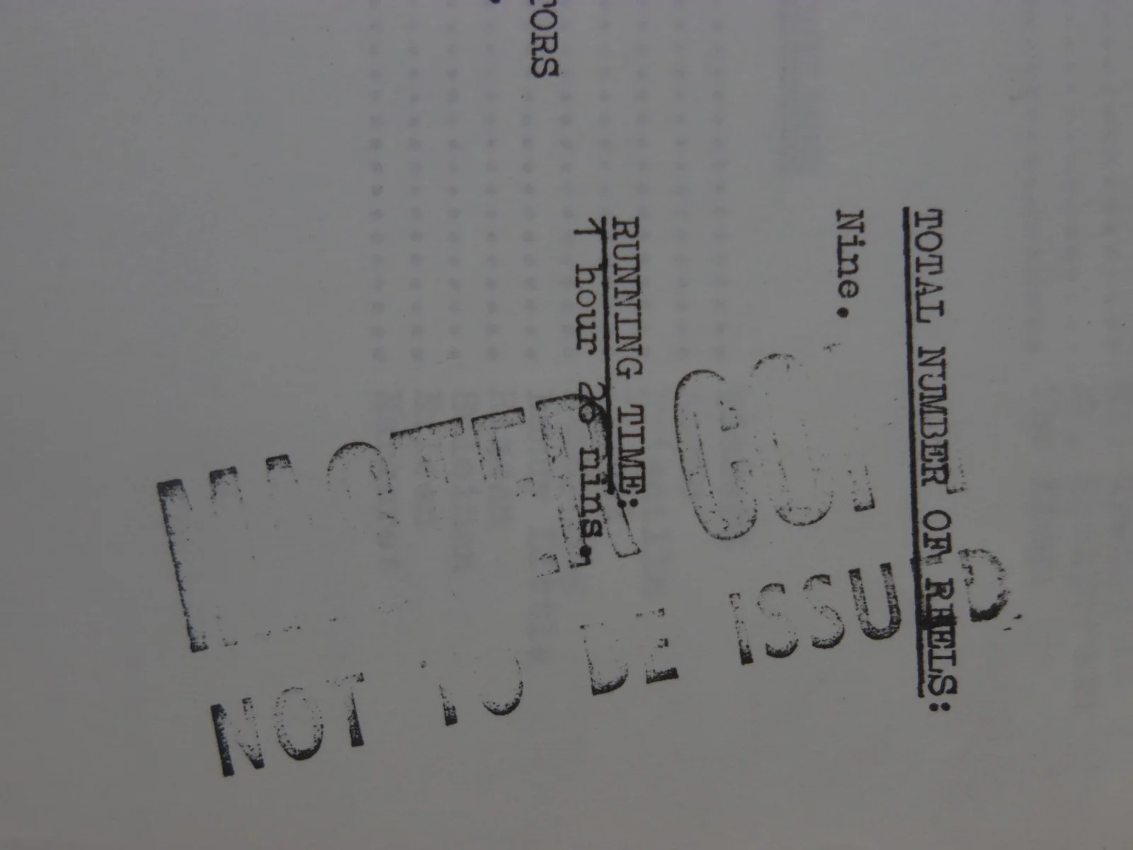 Vintage "NO KIDDING" Original Post Production Master Copy Movie Script 1960, image 4