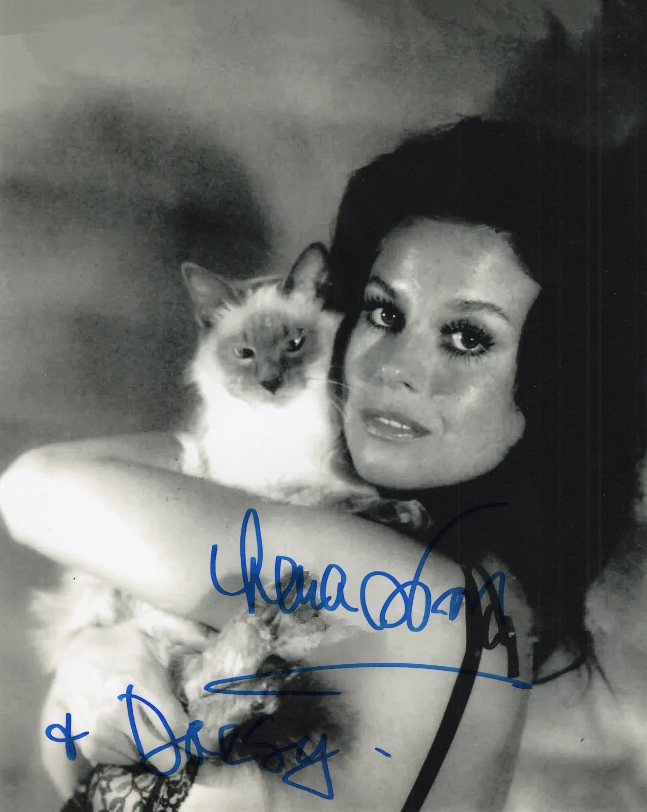 LANA WOOD — Lana Wood signed autograph sexy 8x10 photo James Bond Diamonds Are Forever