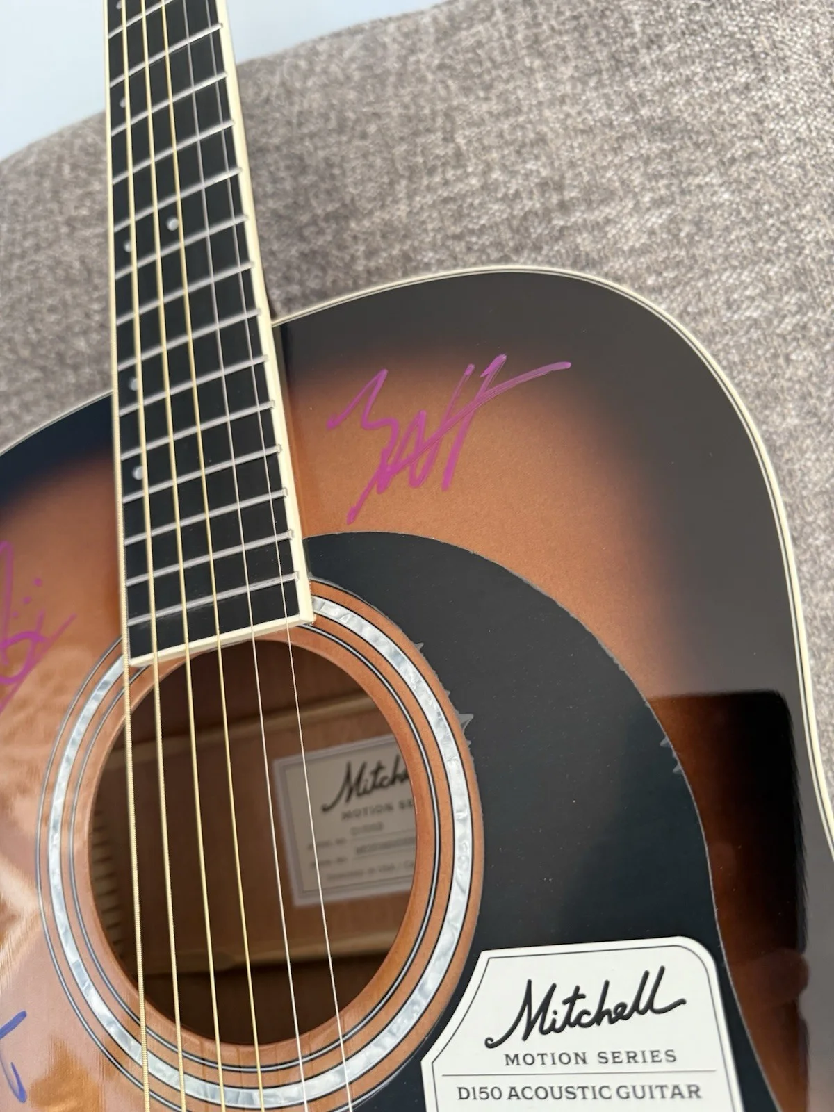Kash’d Out Full Band Autographed Mitchell Acoustic Guitar - 1 Of 1!, image 4