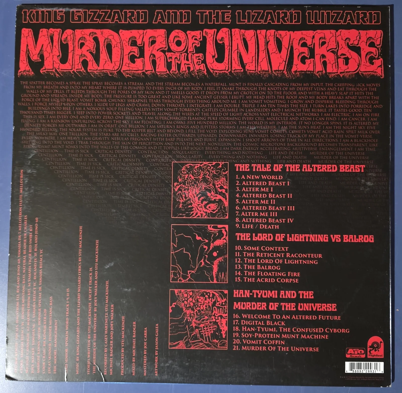 King Gizzard Murder of the Universe Signed LP Autographed Sleeve+Booklet / Vomit, image 2
