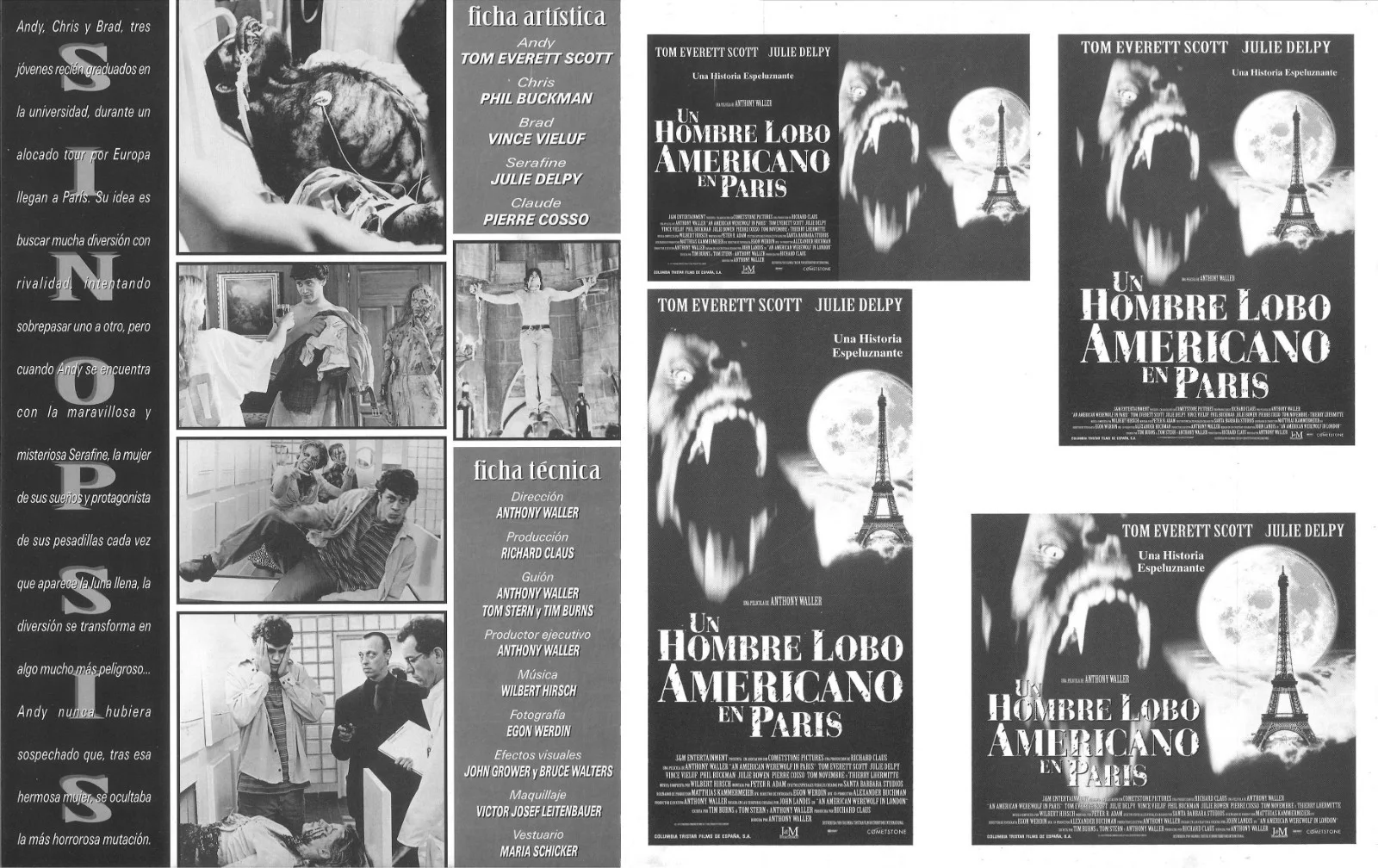 UN HOMBRE LOBO AMERICANO EN PARIS (1) / ORIGINAL SPANISH PRESS SHEET, image 3