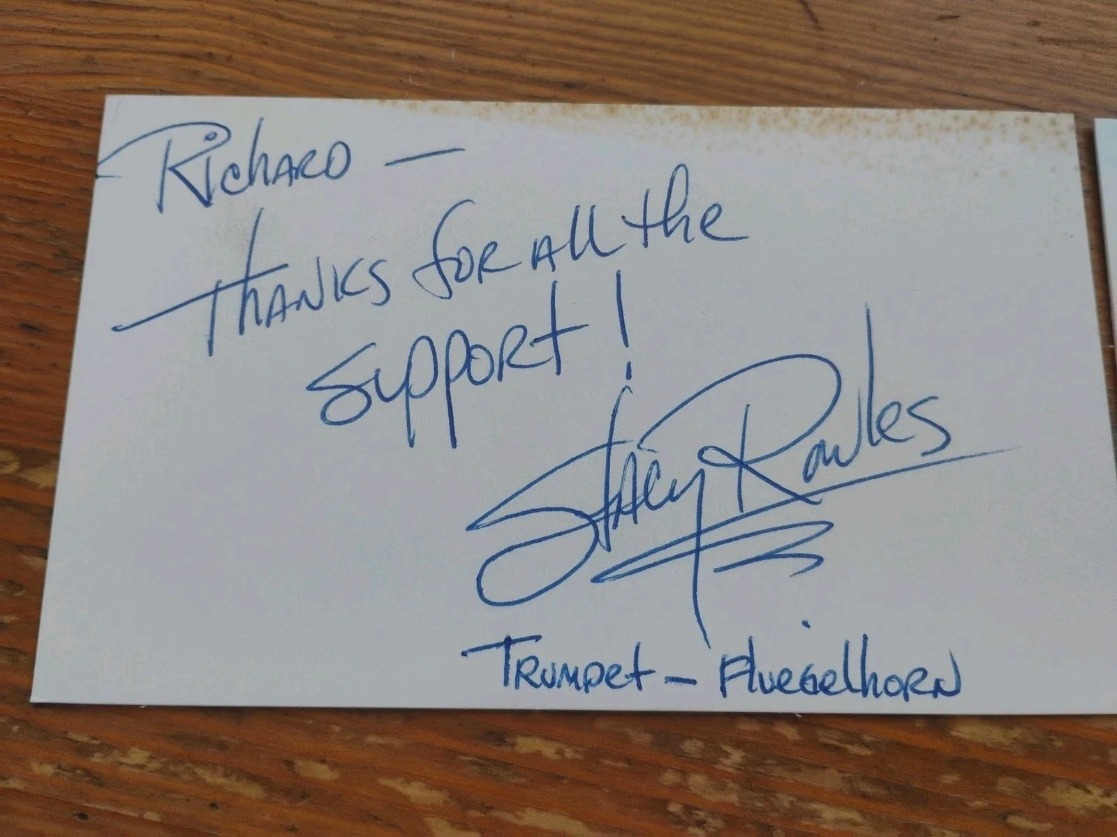 Alive Band Member Autographed Index Cards Stacy Rowles & Rhiannon, image 2