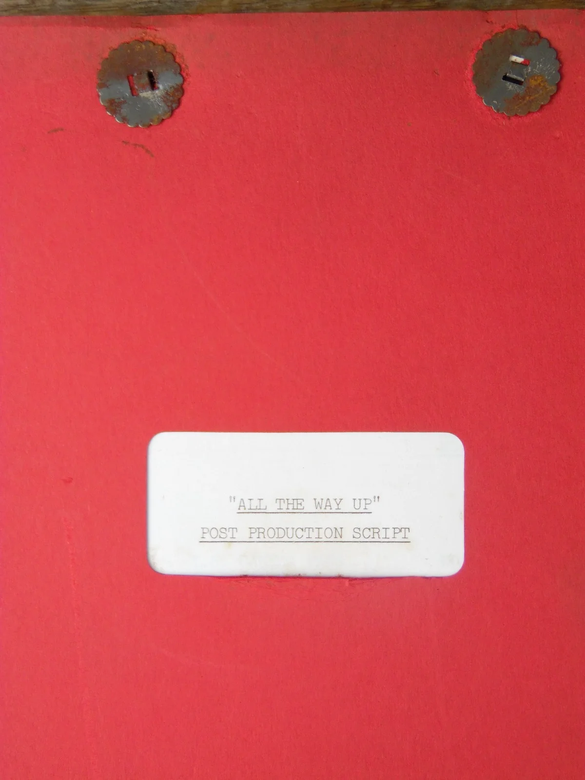 Vintage "ALL THE WAY UP" Genuine Original Post Production Movie Script 1970, image 3