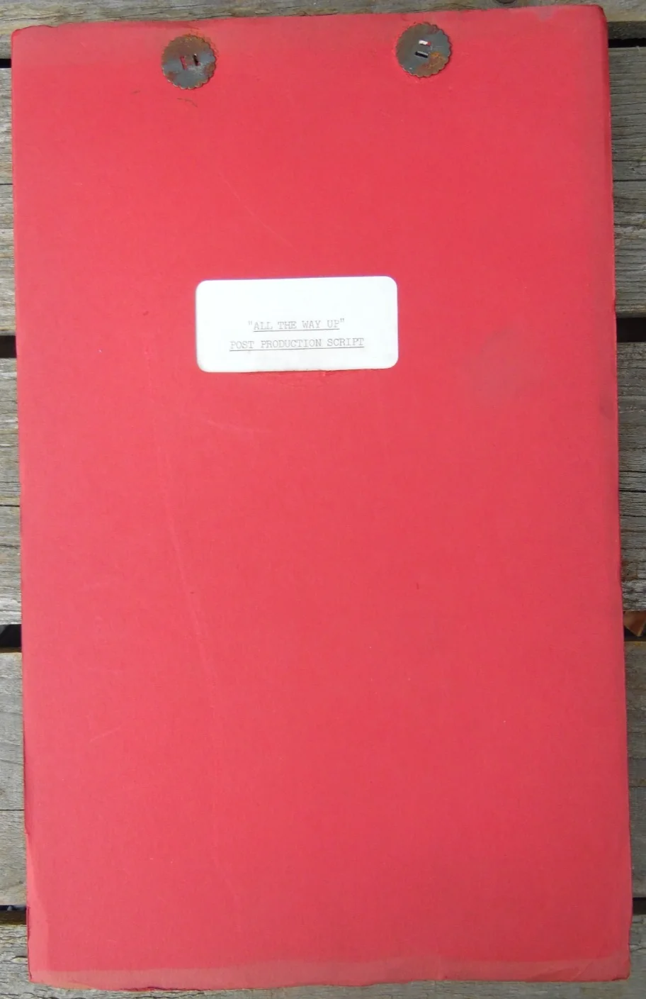 Vintage "ALL THE WAY UP" Genuine Original Post Production Movie Script 1970, image 4