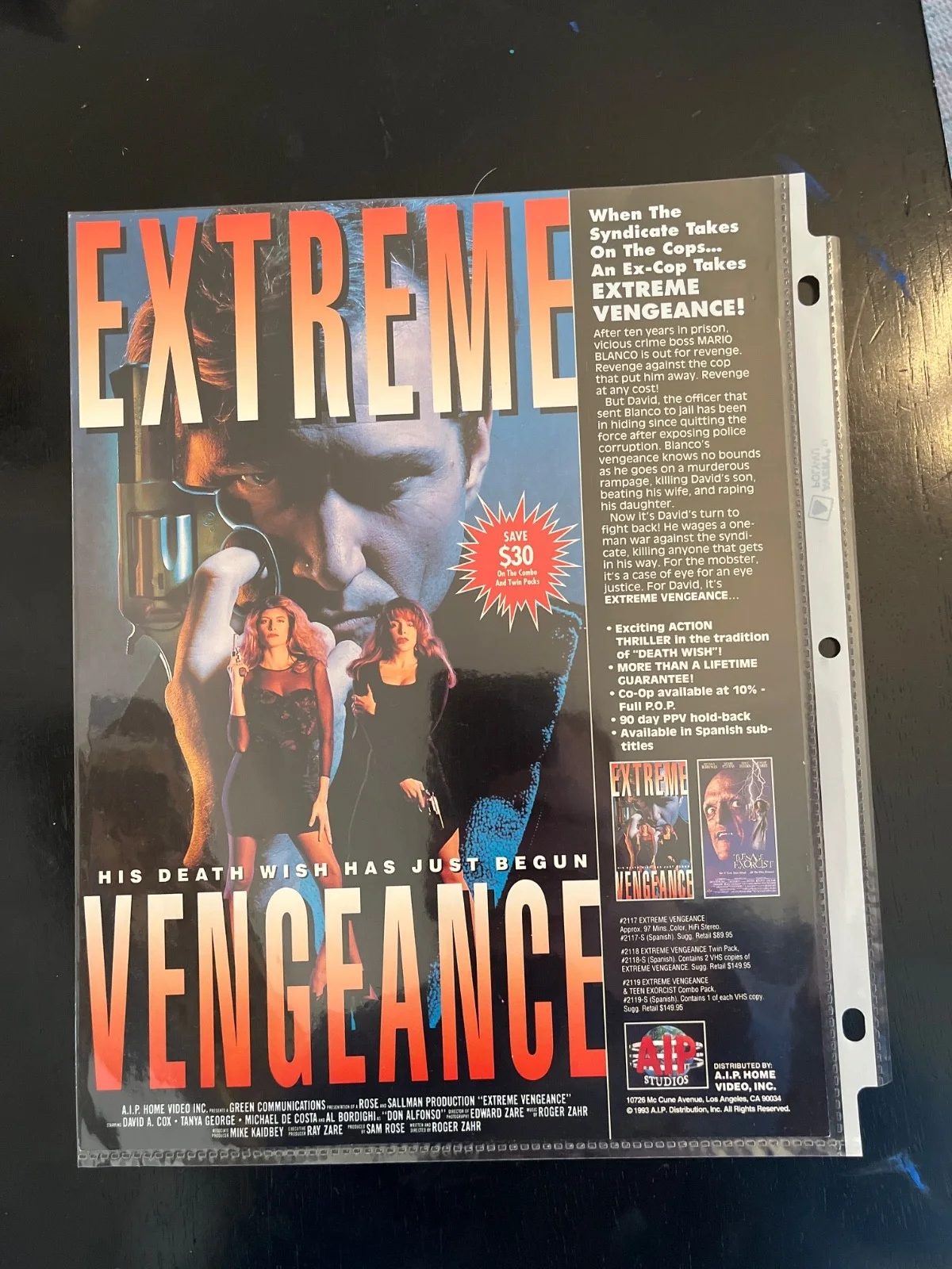 Brinke stevens signed Teenage Exorcist 8x10 Movie DVD Ad Two Sided, image 5