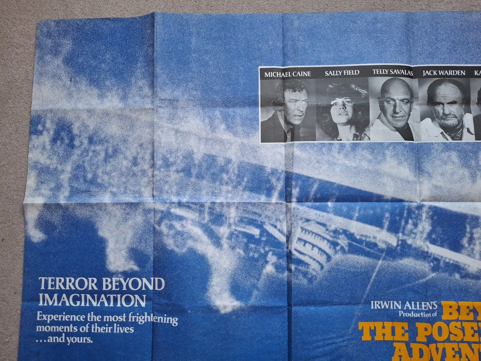 Beyond The Poseidon Adventure Rare & Original UK Quad Film Cinema Movie Poster, изображение 2