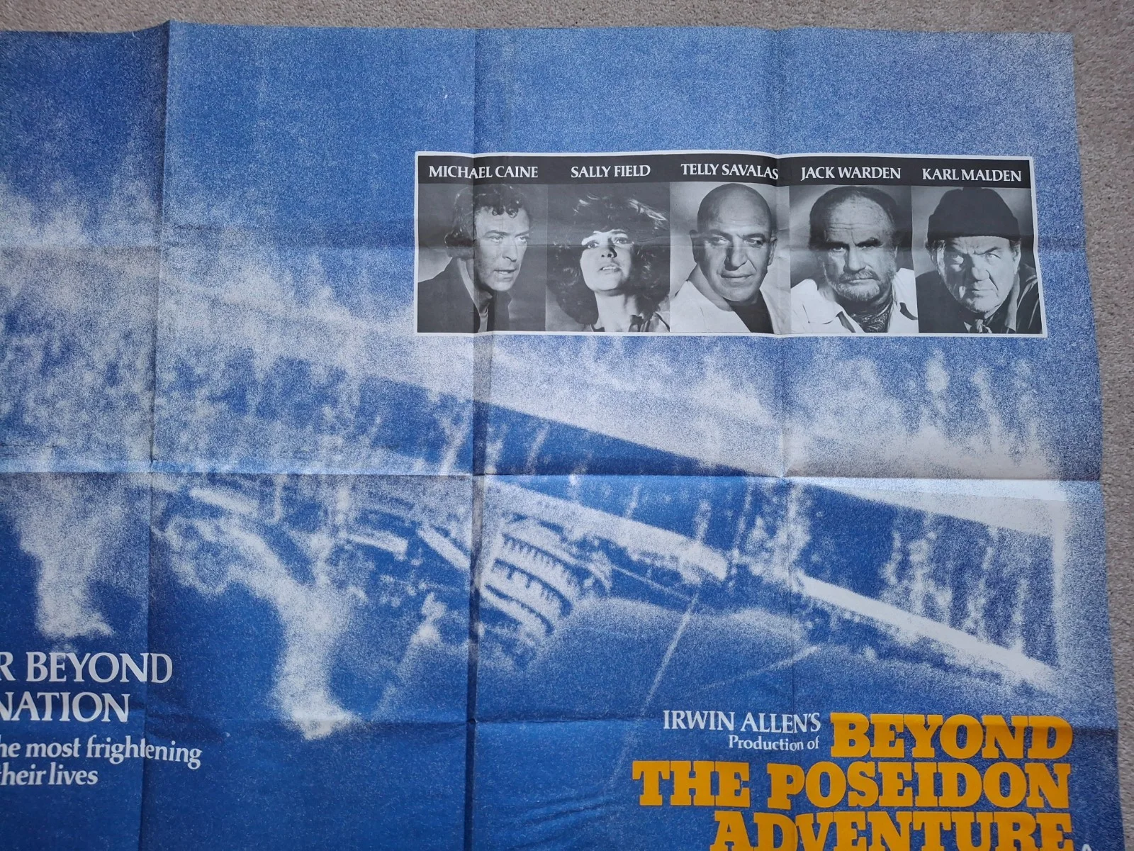 Beyond The Poseidon Adventure Rare & Original UK Quad Film Cinema Movie Poster, изображение 3