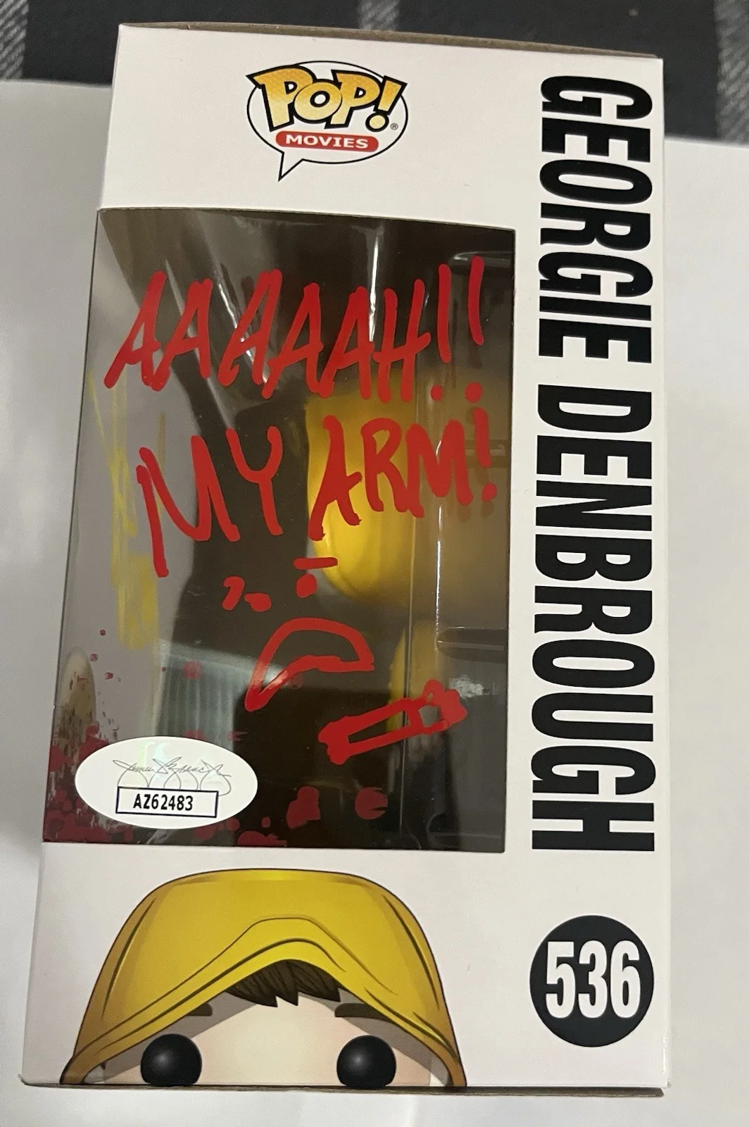 Jackson Robert Scott — JACKSON SCOTT SIGNED GEORGIE DENBROUGH Chase #536 IT Funko JSA COA & PROTECTOR, image 3