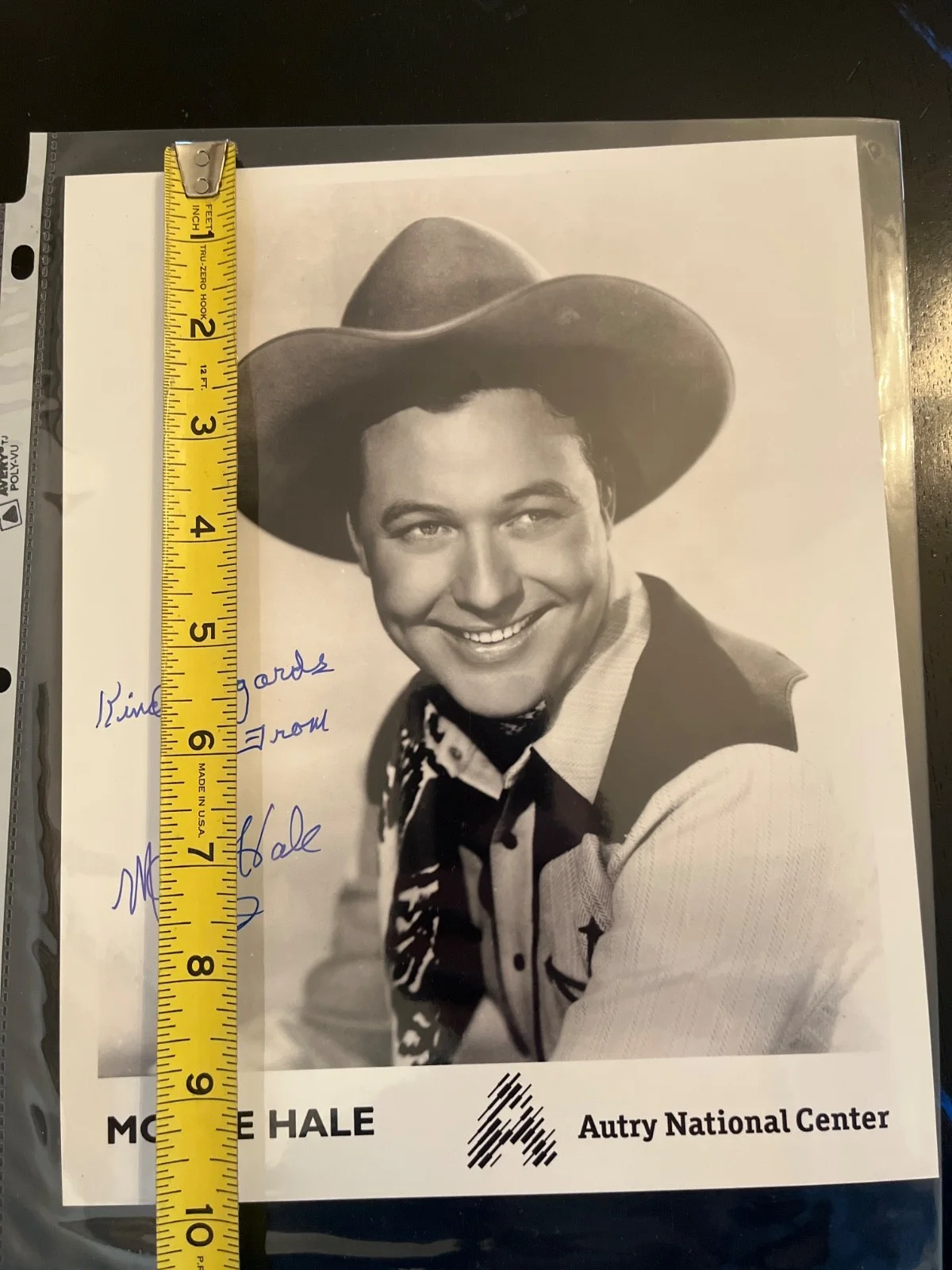 Monte Hale Signed BW 8x10 Photo Western NO COA, image 2