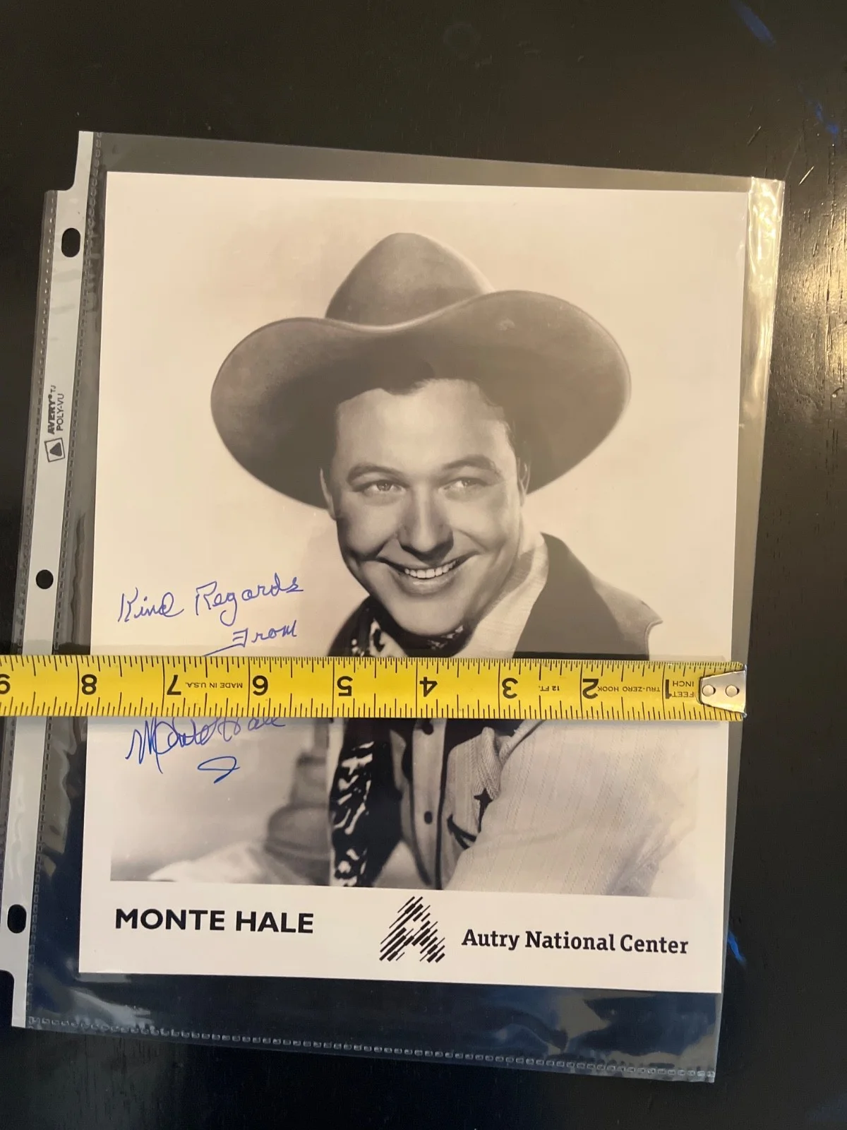 Monte Hale Signed BW 8x10 Photo Western NO COA, image 3