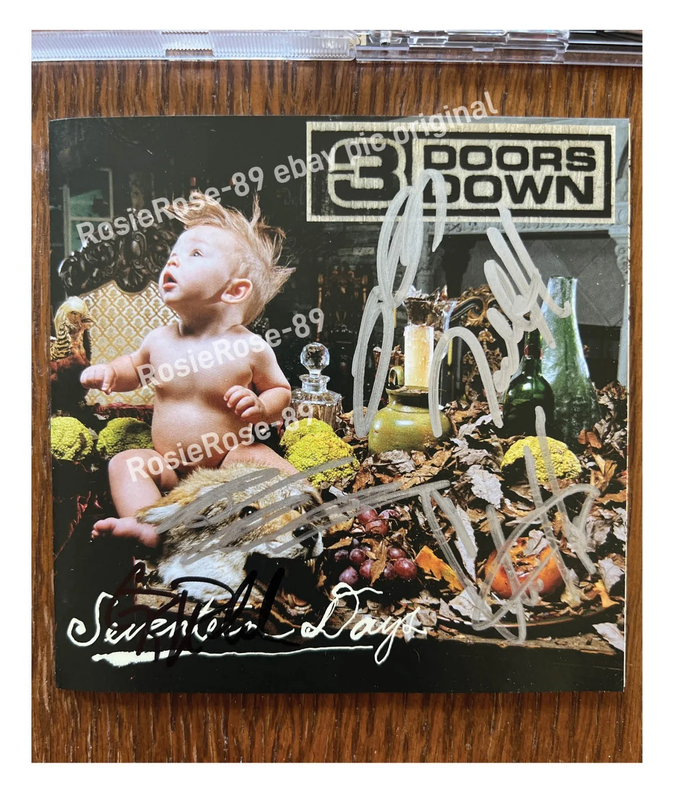 3 Doors Down Seventeen Days CD signed by 5 band members 2005 tour UNPLAYED, image 2