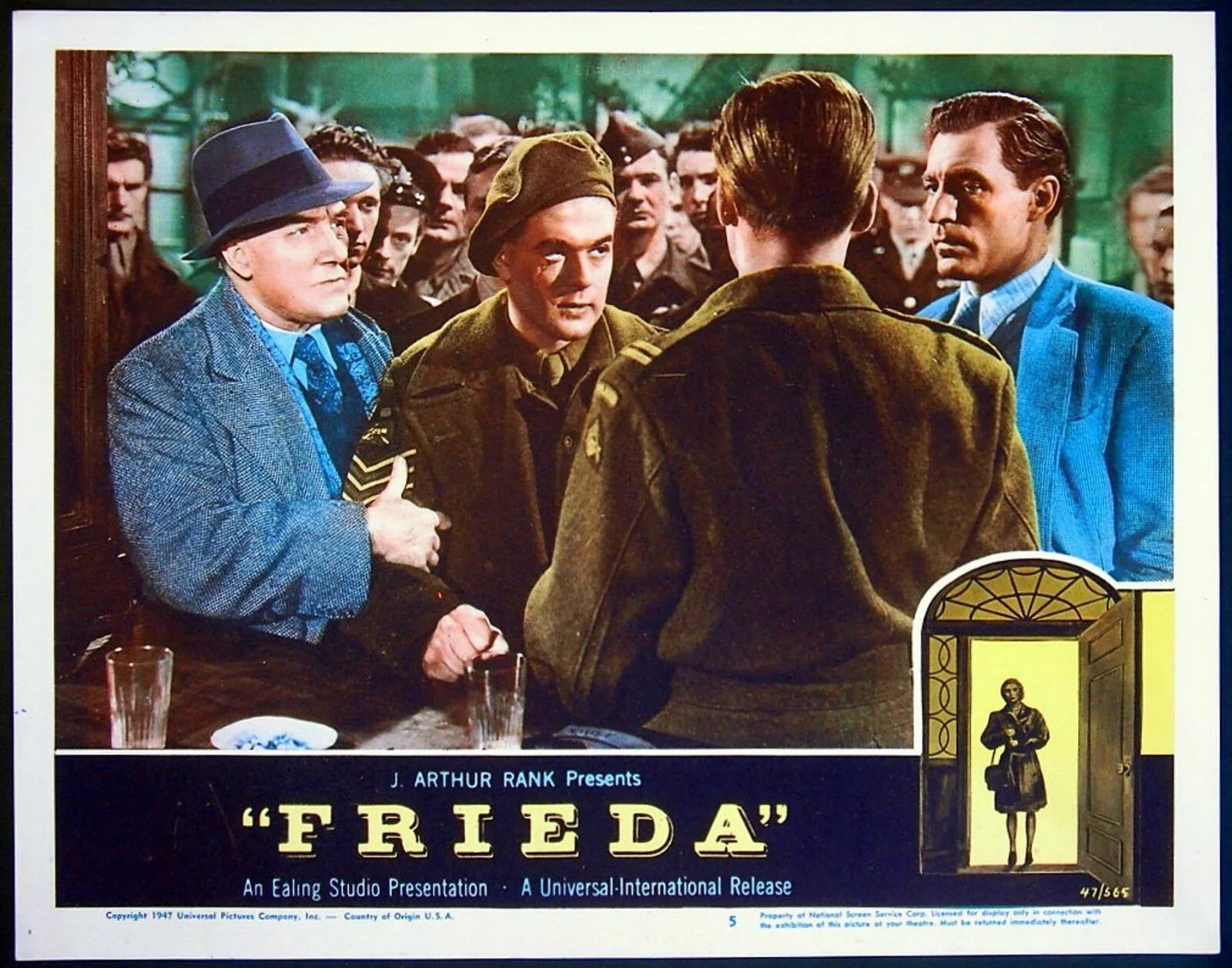FRIEDA 1947 Mai Zetterling, David Farrar, Albert Lieven US LOBBY SET, image 5