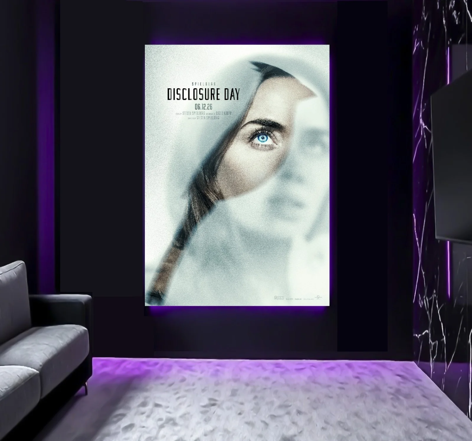 Large A0 A1 A2 A3 Disclosure Day 2026 Spielberg UFO Aliens Movie Wall Art Poster, изображение 3