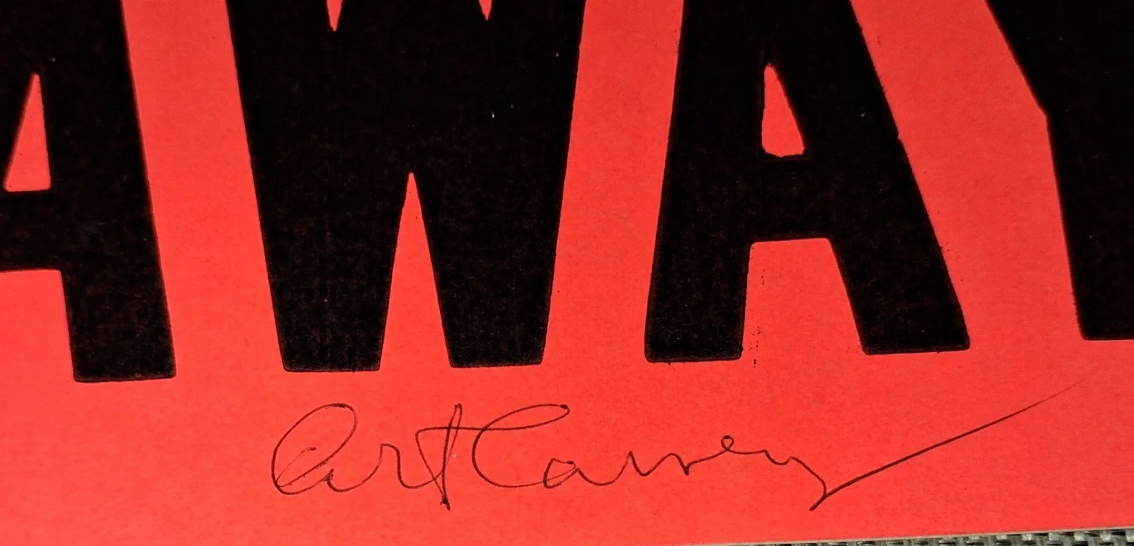 RARE HONEYMOONERS ART CARNEY & JOYCE R. SIGNED "AWAY WE GO" - BUMPER STICKER COA, изображение 2