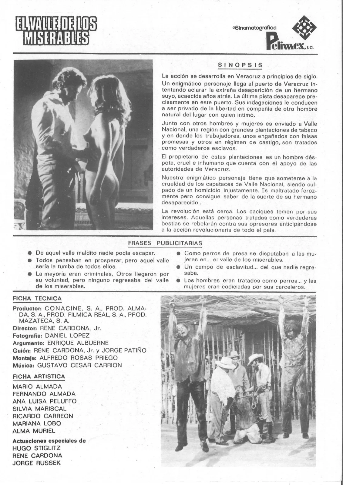 EL VALLE DE LOS MISERABLES (1) / ORIGINAL SPANISH PRESS SHEET, image 2