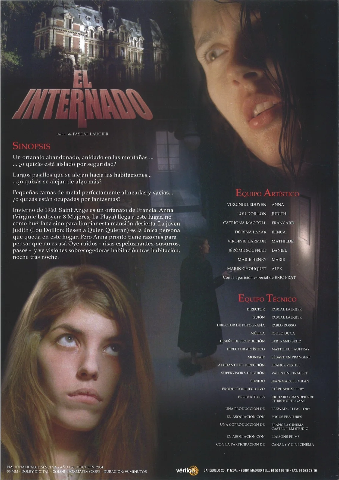 EL INTERNADO aka SAINT ANGE (1) / ORIGINAL SPANISH PRESS SHEET, image 2