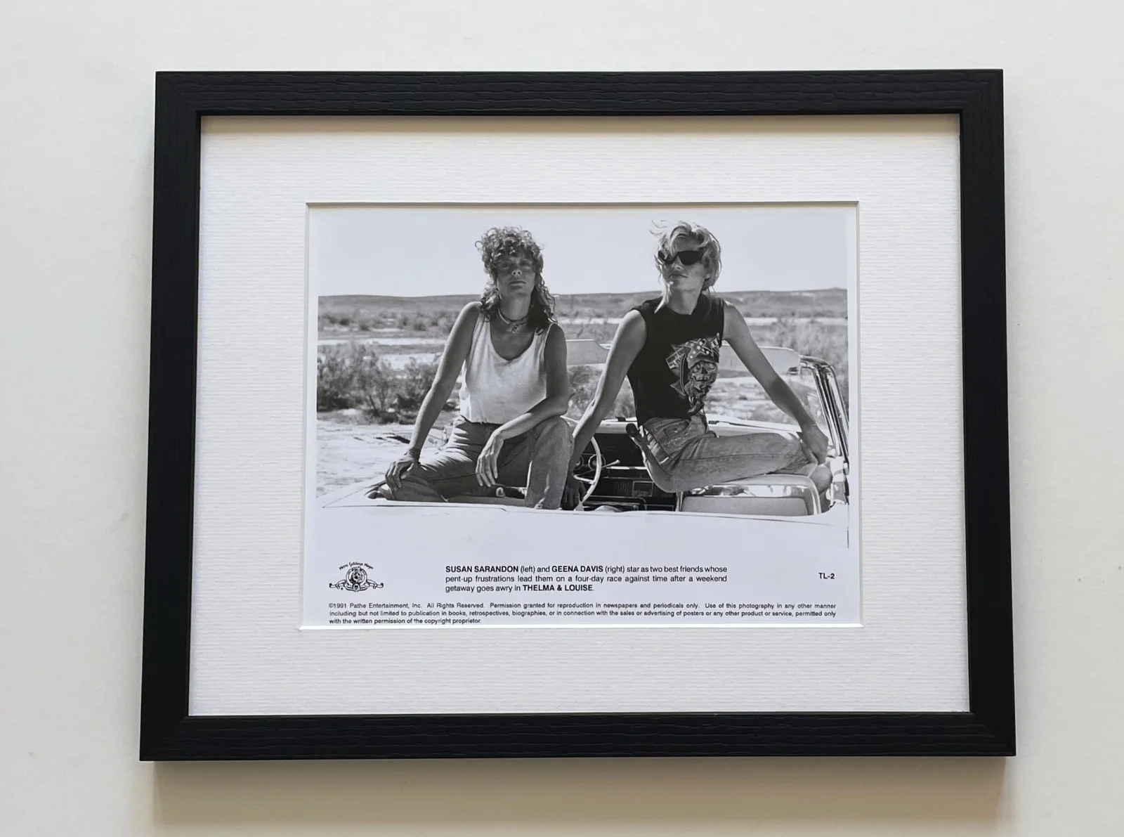 Thelma and Louise Photo Original 8X10 Inch B&W Press Photo Framed, изображение 2