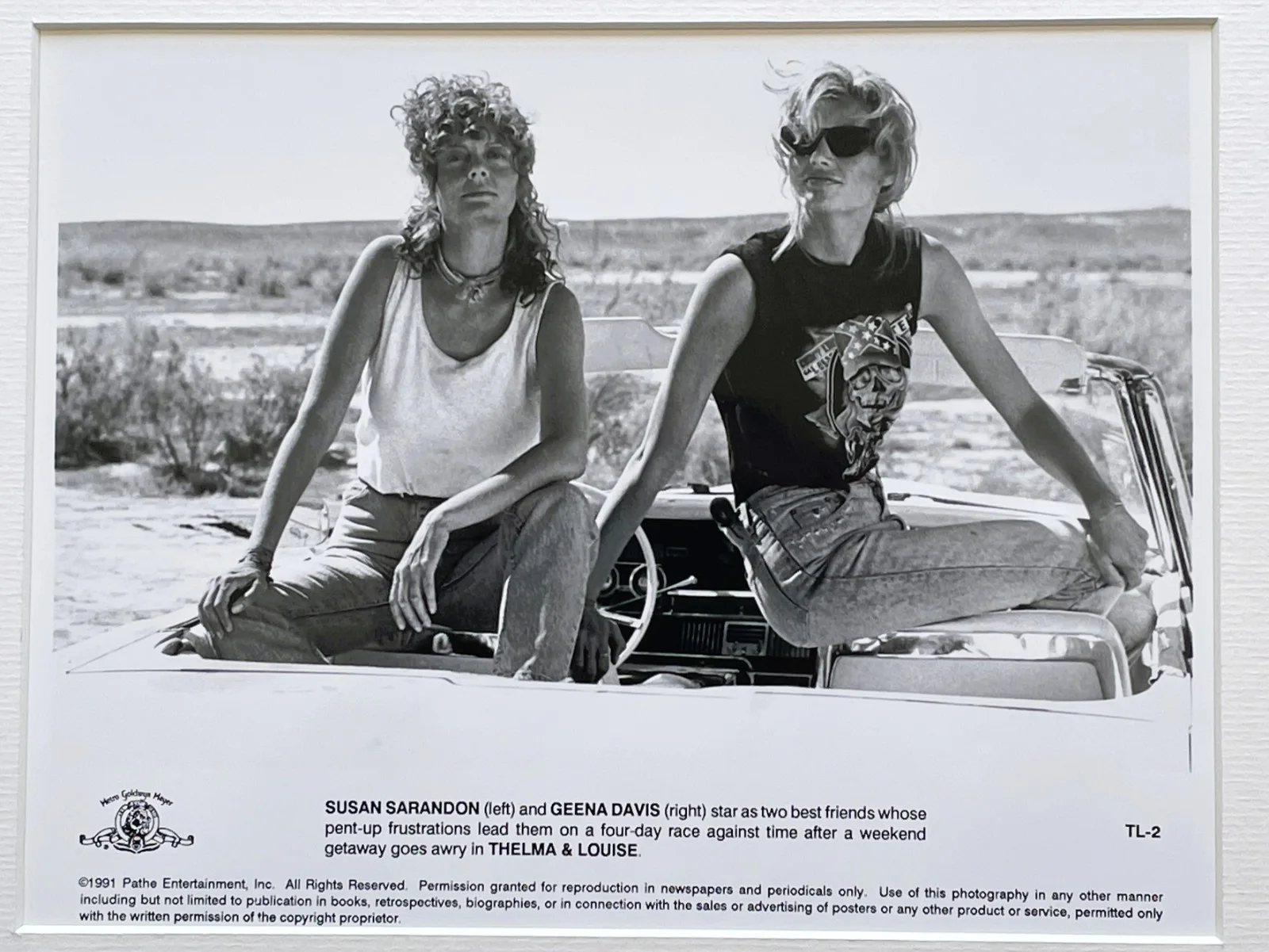 Thelma and Louise Photo Original 8X10 Inch B&W Press Photo Framed, изображение 3