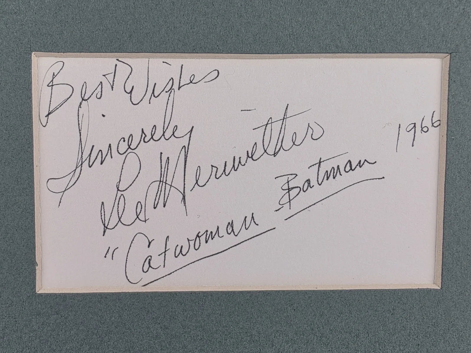 Lee Meriwether — 1966 Batman Catwoman Lee Meriwether Autograph w/ COA 11x14 Matte, image 3