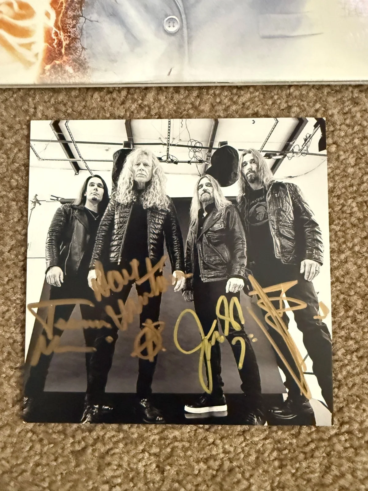 Megadeth self-titled album with signed print, image 2
