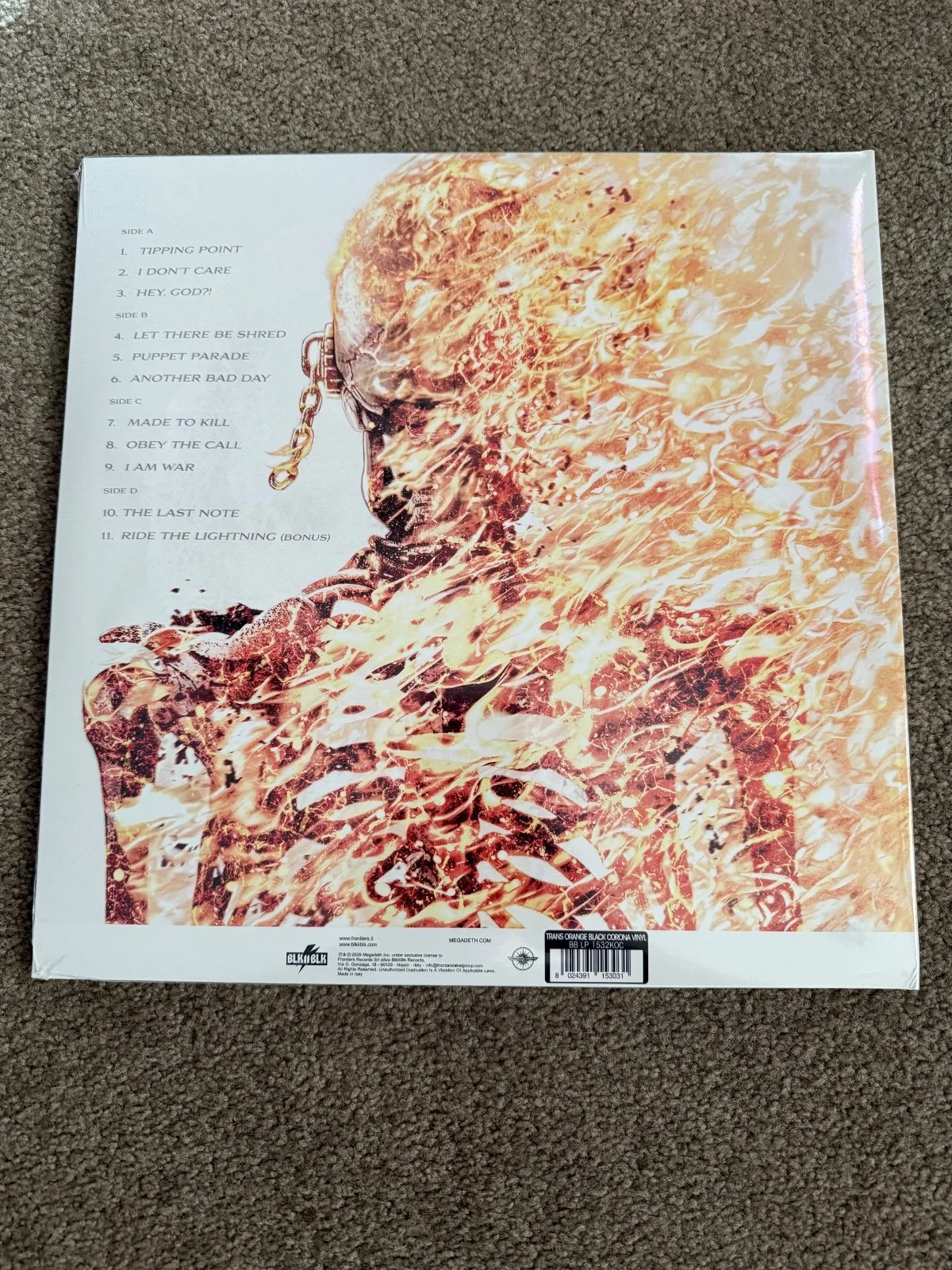 Megadeth self-titled album with signed print, image 3