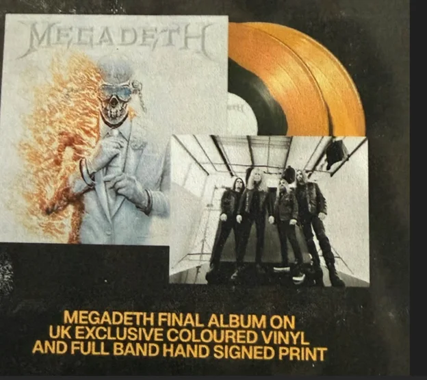 Megadeth self-titled album with signed print, image 4