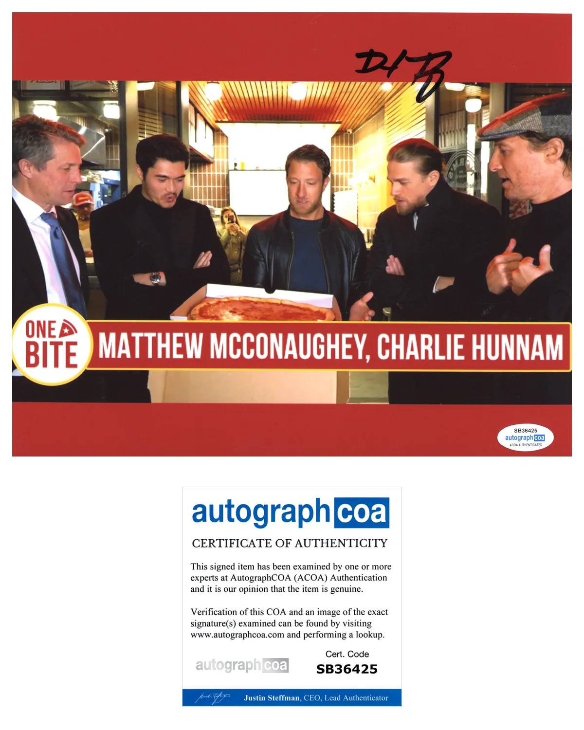 DAVE PORTNOY — Dave Portnoy signed "ONE BITE PIZZA" 8x10 Photo BARSTOOL SPORTS c Auto ACOA COA