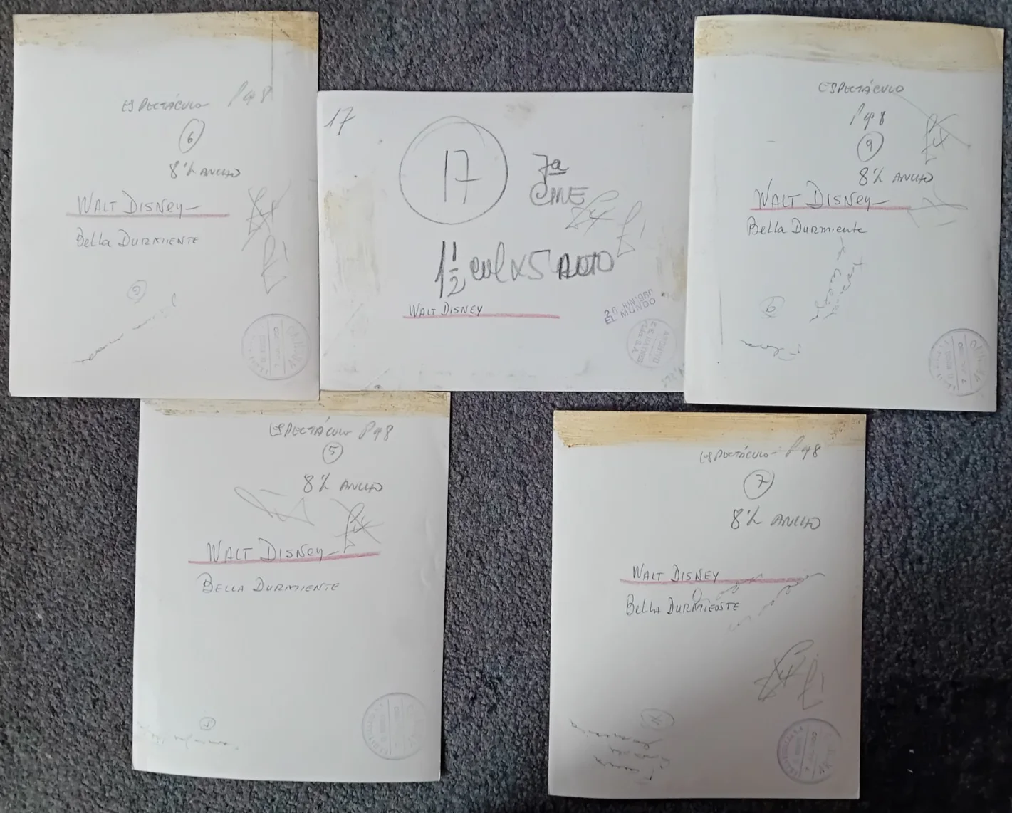 LOT OF 5 ORIGINAL RARE PRESS PHOTOS DISNEY’S SLEEPING BEAUTY, изображение 2