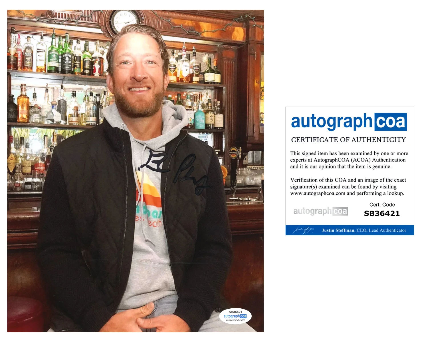 DAVE PORTNOY — Dave Portnoy signed 8x10 Photo "BARSTOOL SPORTS" a AUTO El Presidente ACOA COA