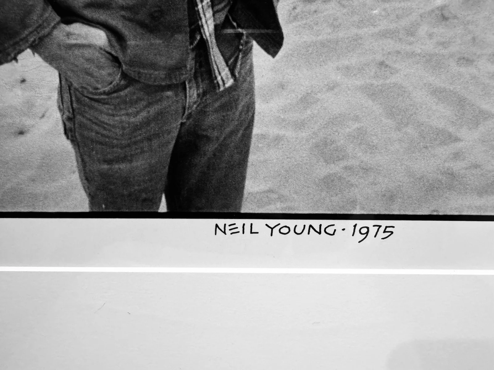 Signed Henry Diltz Ltd 120/275 Neil Young 1975 16x20 B&W Photo, изображение 2