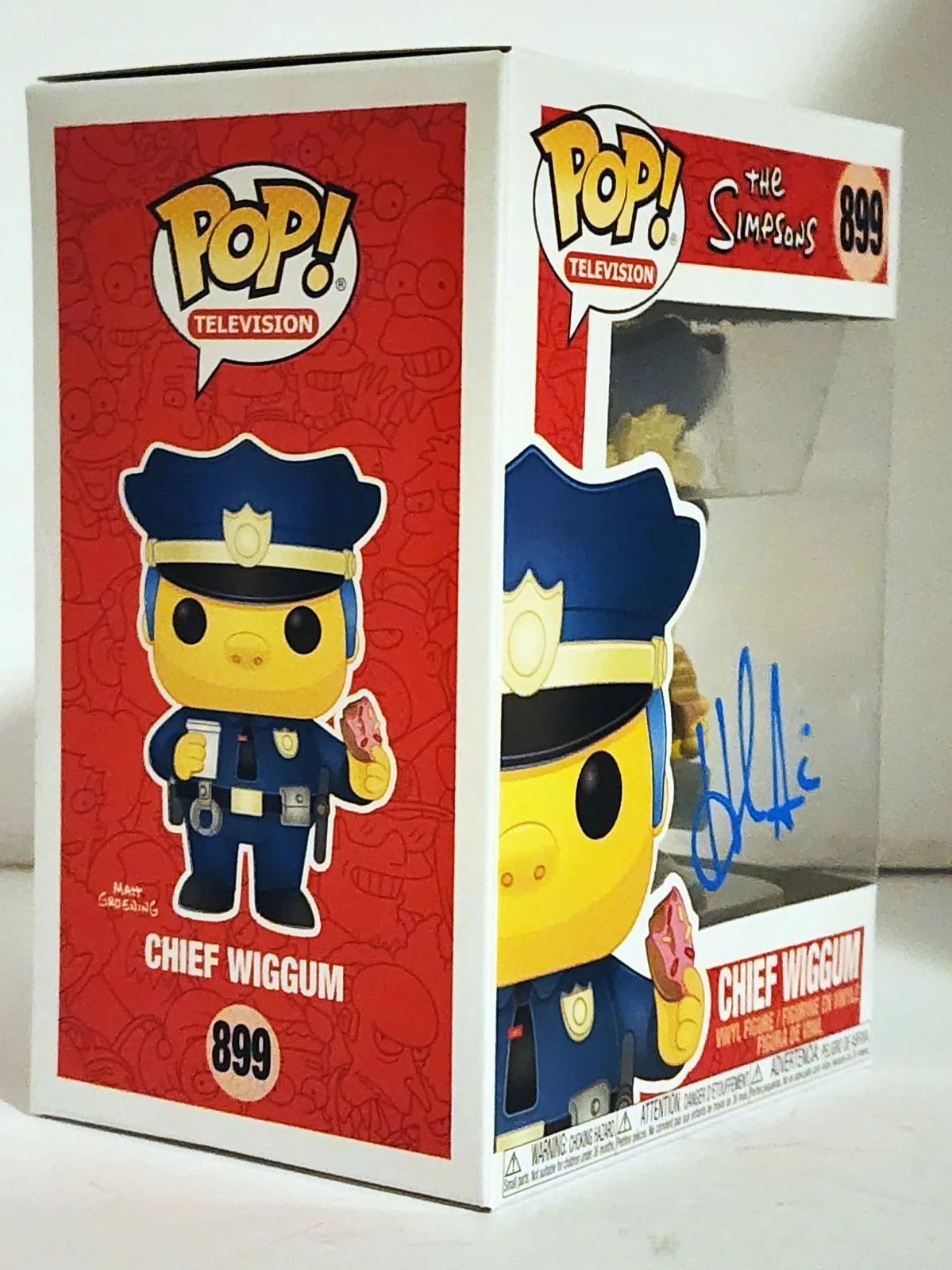 Autographed Simpson's Chief Wiggum Funko Pop #899 Signed By Hank Azaria W/COA, image 2