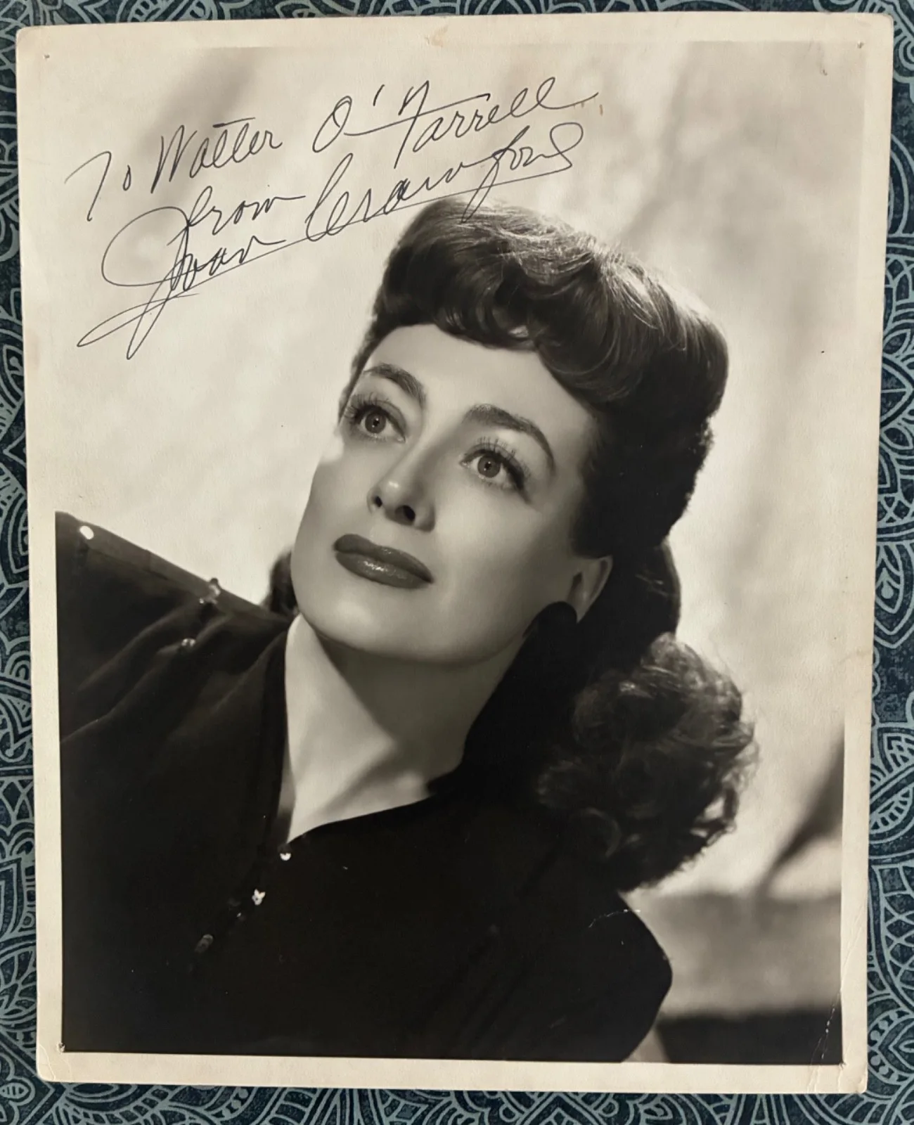 Joan Crawford — Vintage JOAN CRAWFORD Signed 8x10 Photo Autographed Inscribed 1940s MGM Star