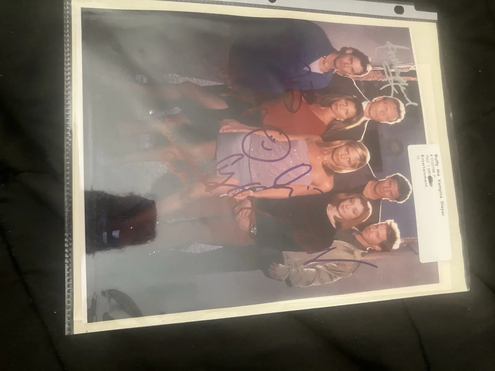 Buffy The Vampire Slayer Color Glossy 8by 10 Signed Photo All Cast Members COA, image 2