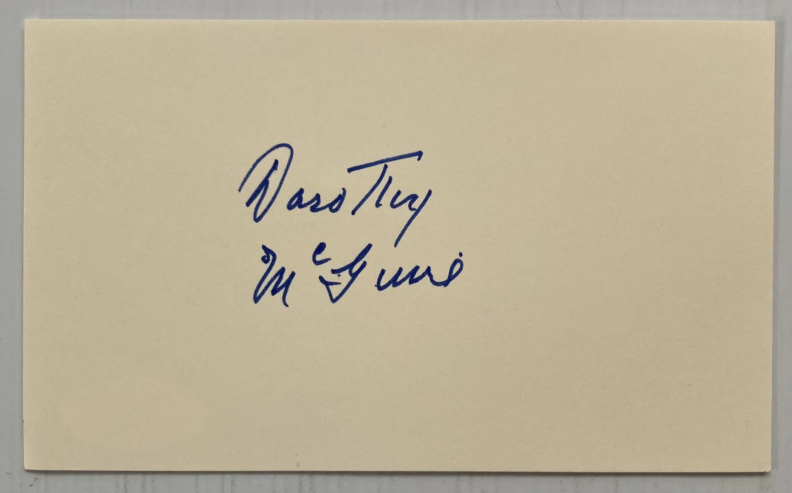 Dorothy McGuire — Old Yeller Dorothy McGuire Signed Autograph 3x5 Index Card - JSA Cert - FREE S&H, изображение 2