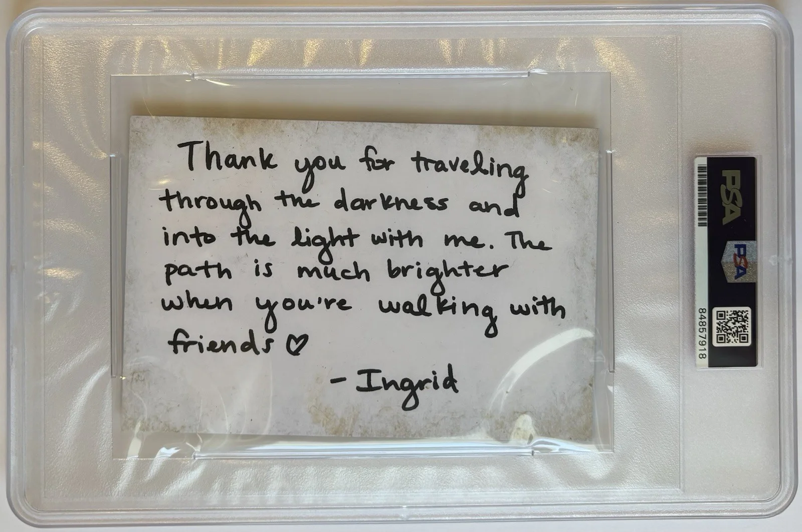Ingrid Andress Autographed/Signed Good Person Photo Card PSA Encapsulated!, изображение 2