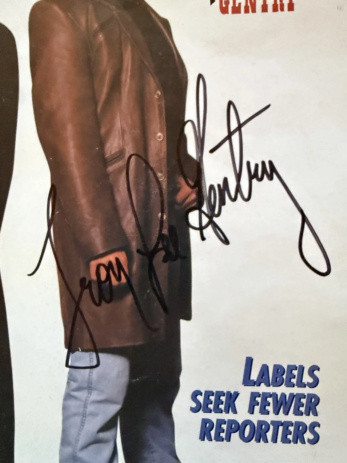 Montgomery Gentry Signed Original Music Row Magazine March 1999 SAS Certified, image 3