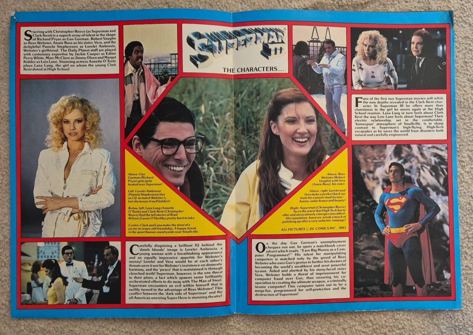 1983 Movie Poster Souvenir Superman 3, изображение 3