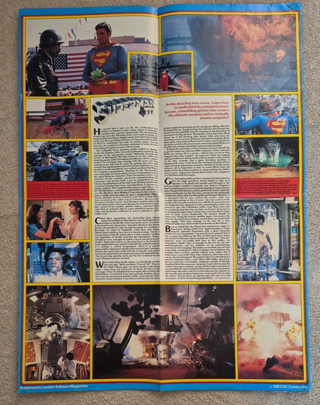 1983 Movie Poster Souvenir Superman 3, изображение 5