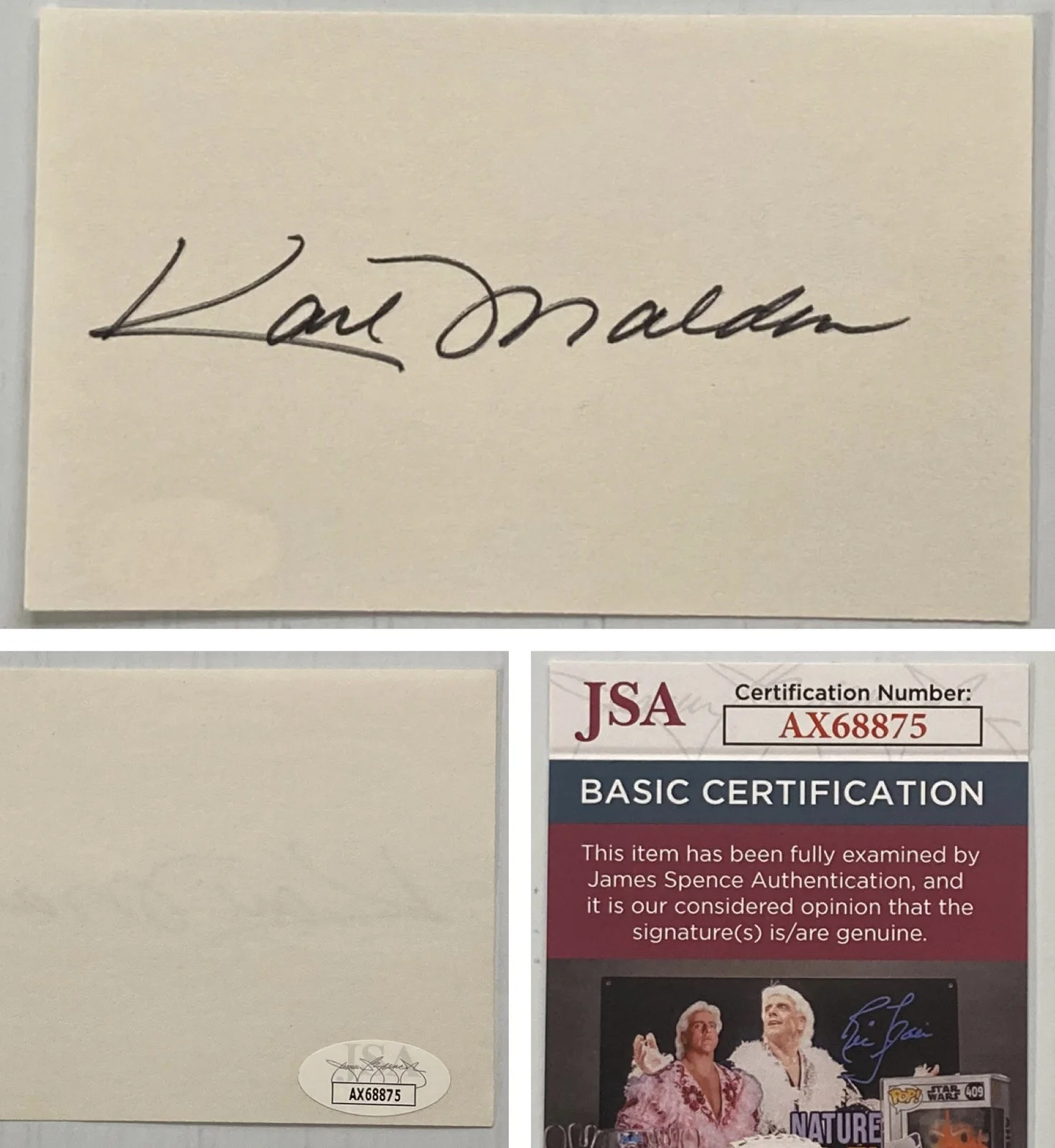 Karl Malden — Streetcar Karl Malden Signed Autograph 3x5 Index Card - JSA Cert - FREE S&H!