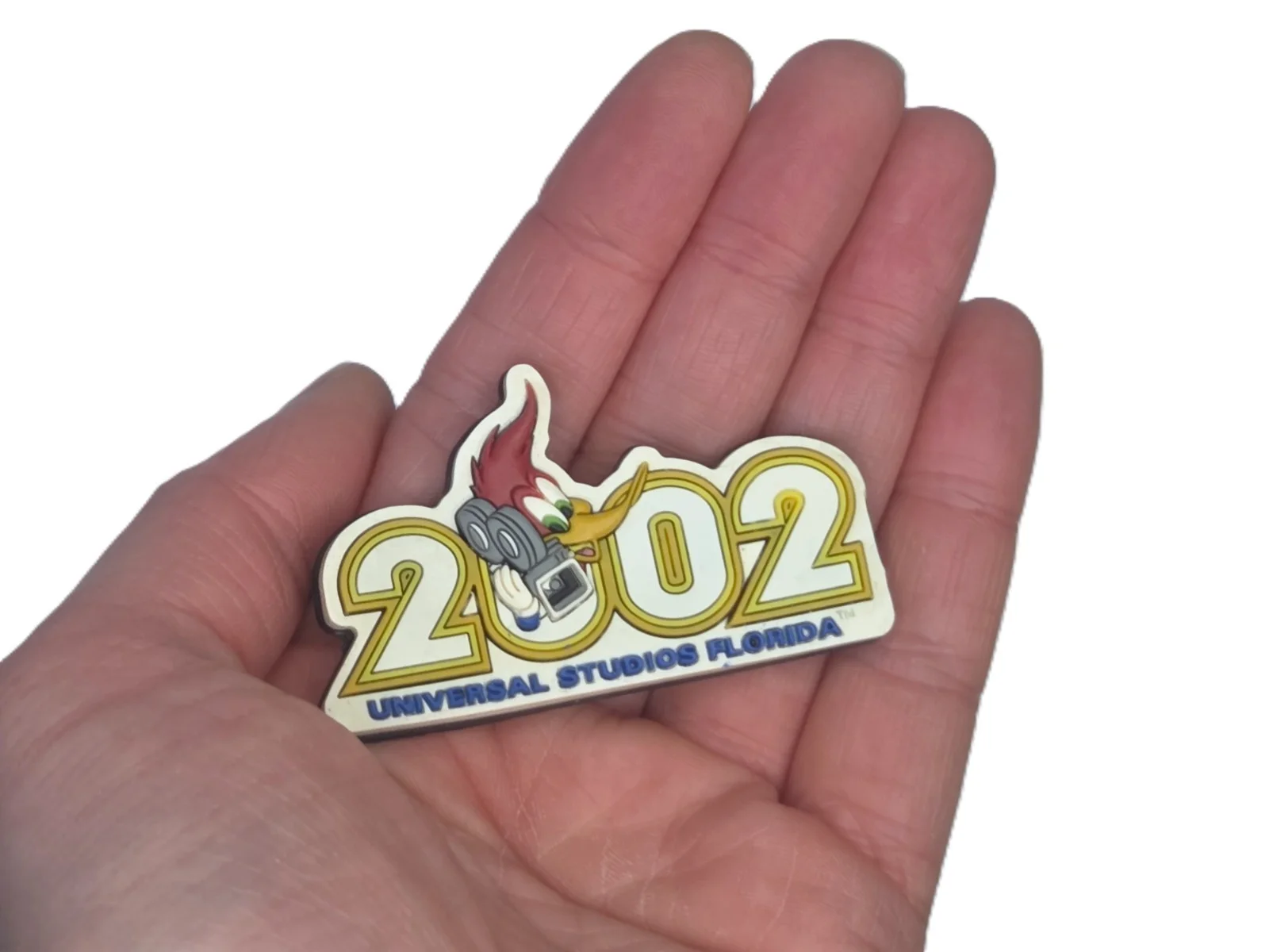 UNIVERSAL STUDIOS FLORIDA VINTAGE WOODY WOODPECKER RUBBER FRIDGE MAGNET 2002, изображение 2