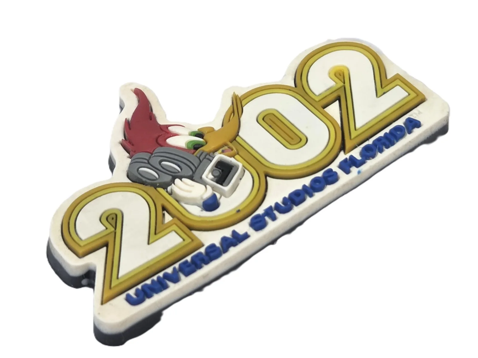 UNIVERSAL STUDIOS FLORIDA VINTAGE WOODY WOODPECKER RUBBER FRIDGE MAGNET 2002, изображение 3