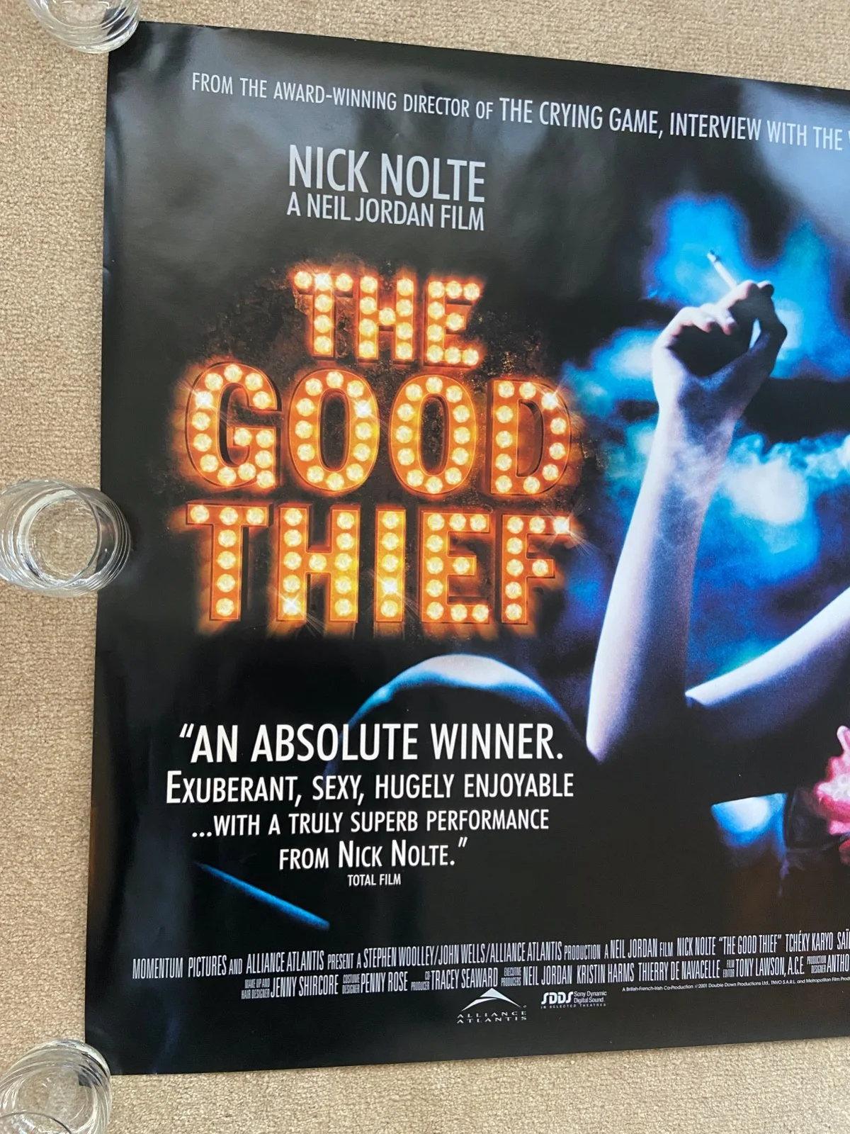 THE GOOD THIEF Nick Nolte Original RARE UK DS Quad Cinema Poster Rolled 30x40, изображение 4