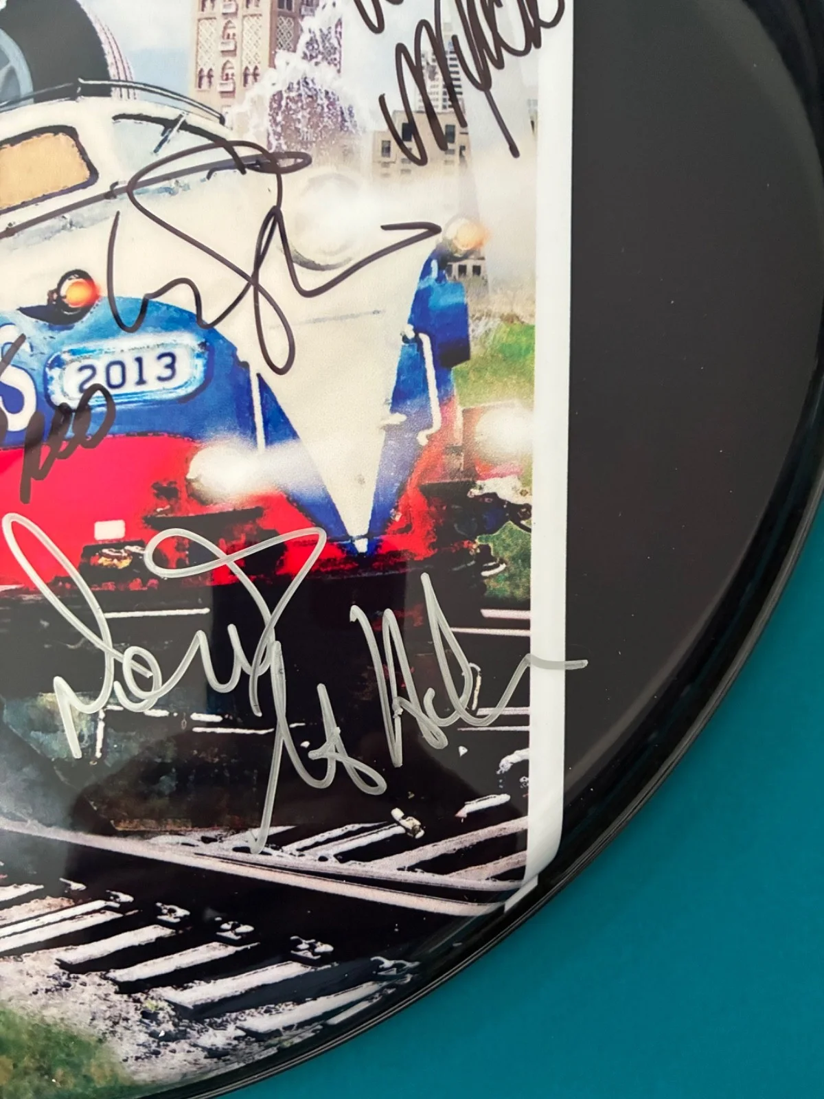 Rare 2013 Midwest Rock and Roll Express signed Drumhead Reo,Styx and Ted Nugent, изображение 4