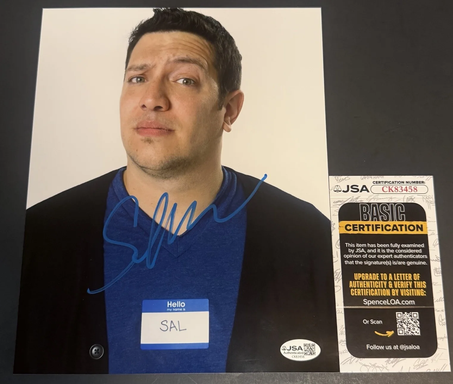 Sal Vulcano — Sal Vulcano Signed 8x10 Autographed Photo Impractical Jokers Actor JSA COA