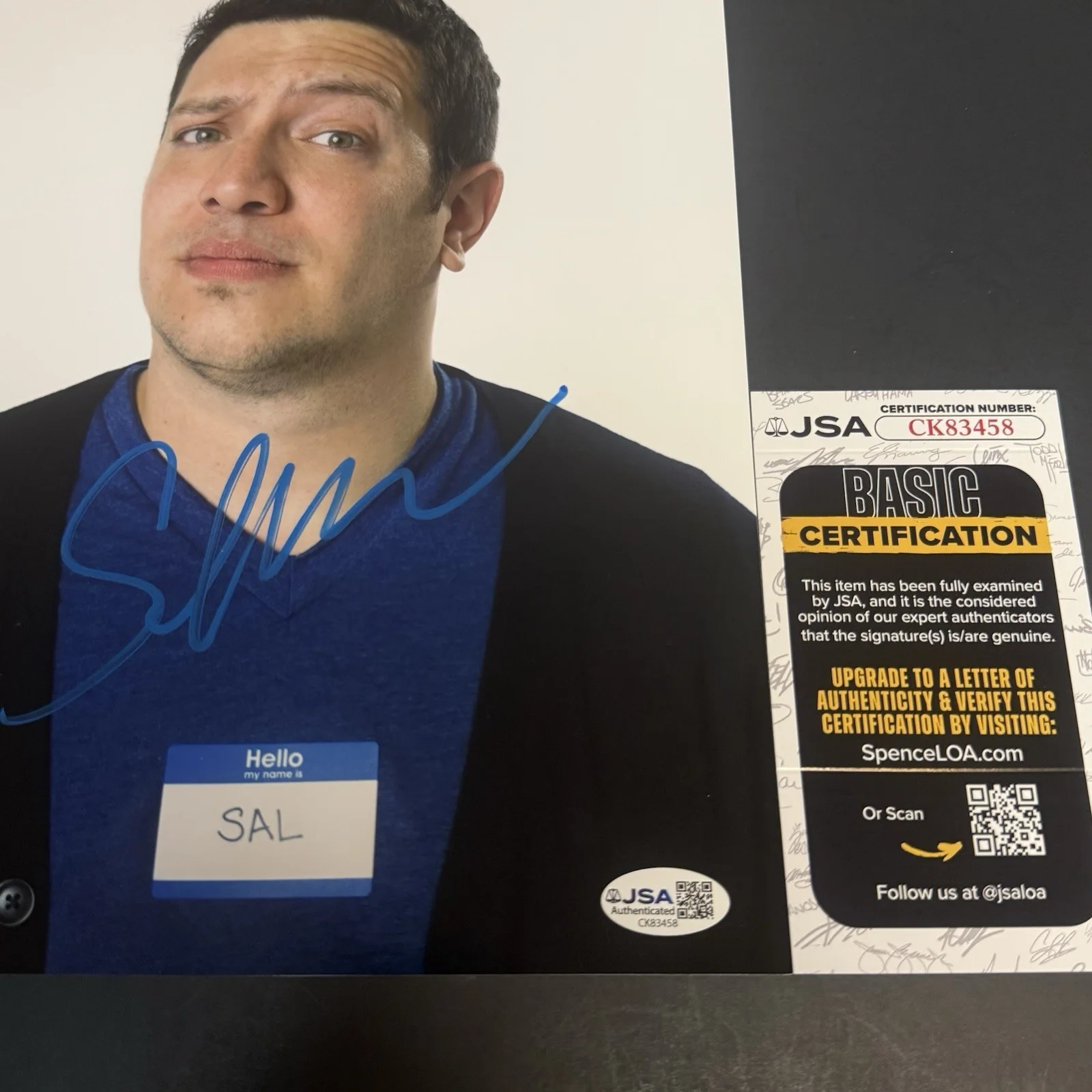 Sal Vulcano — Sal Vulcano Signed 8x10 Autographed Photo Impractical Jokers Actor JSA COA, image 2