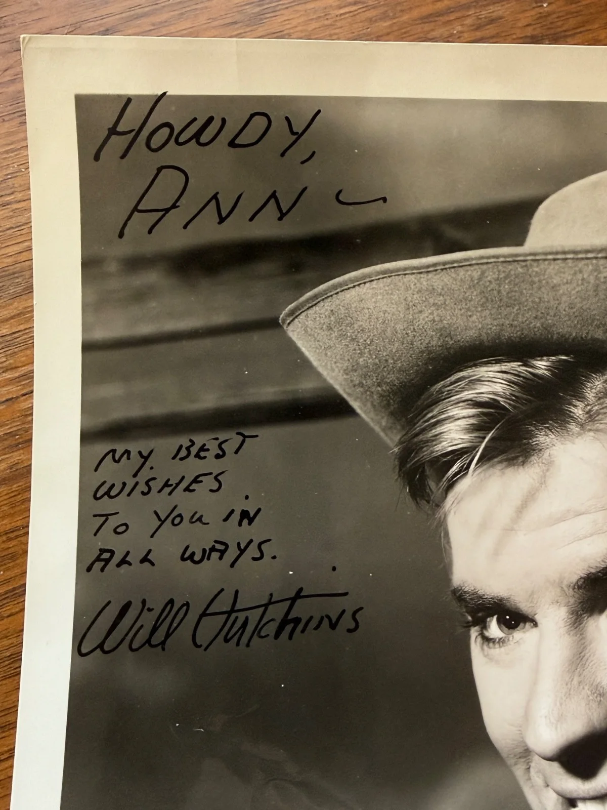 Will Hutchins — Will Hutchins Sugarfoot Signed 8 x 10 Photograph LS - 2, image 3