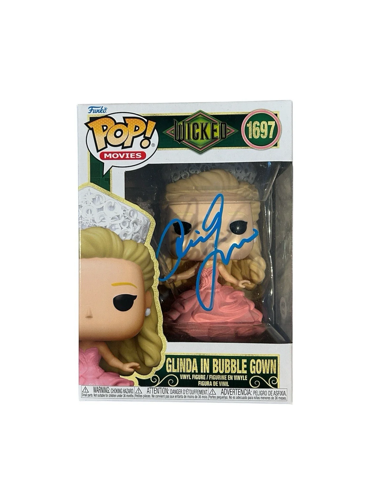 ARIANA GRANDE SIGNED GLINDA IN NIGHTGOWN WICKED FUNKO #1697 PSA DNA COA, изображение 2