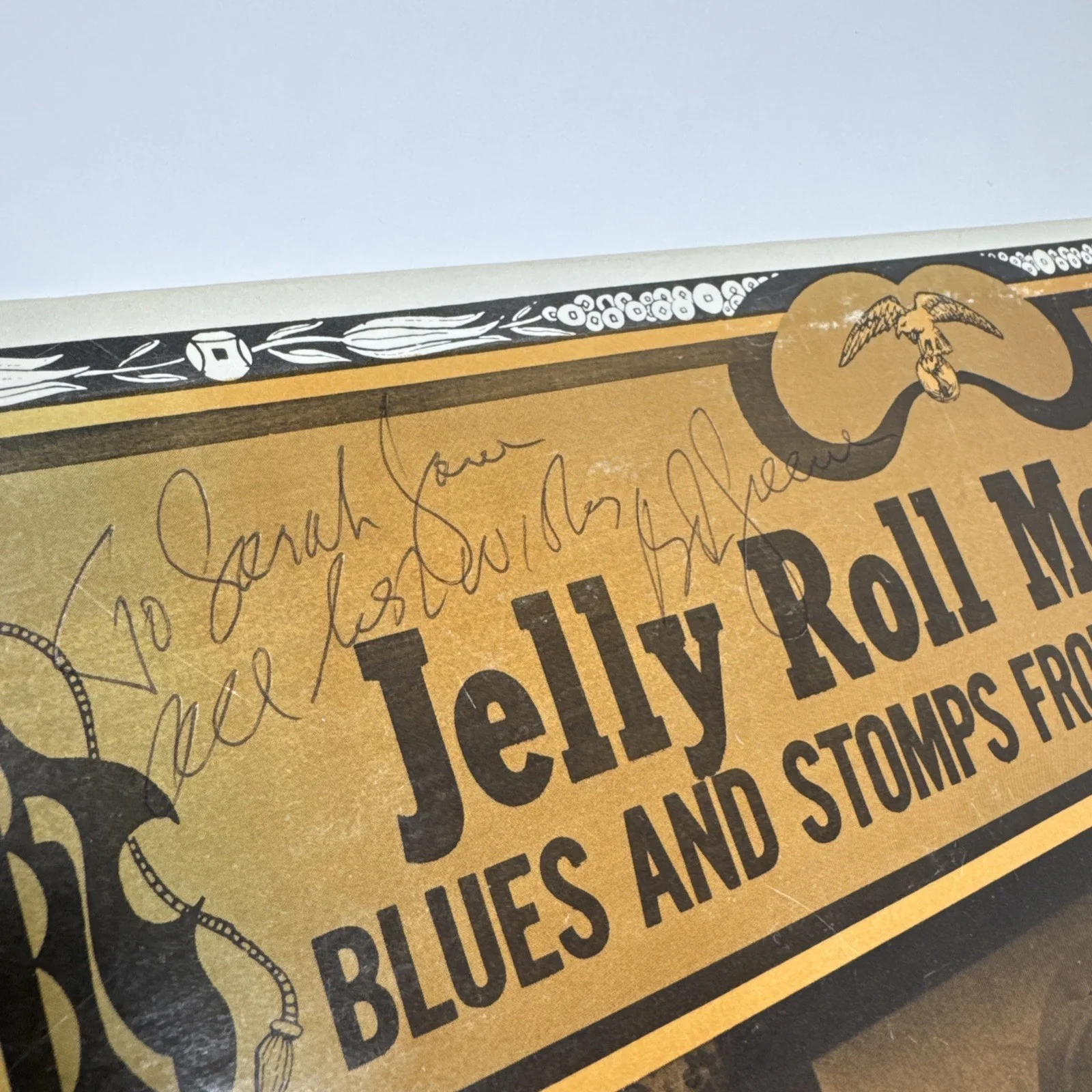 Jelly Roll Morton Blues & Stomps 1970 Record, Bob Greene, Tommy Benford Signed!, image 3