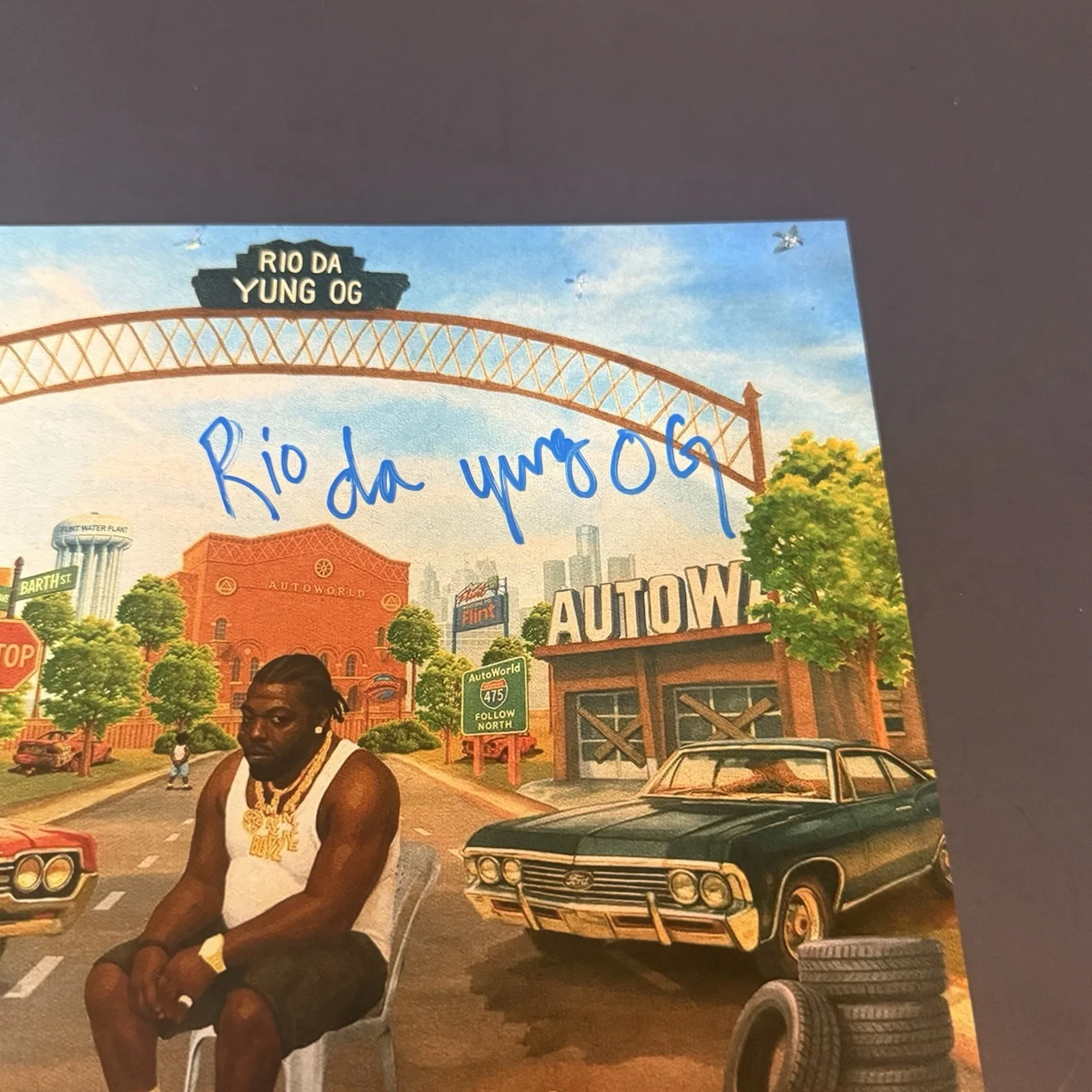 Rio Da Yung Og Signed 8x10 Autographed Photo Flint Michigan Rapper Rare JSA COA, image 2